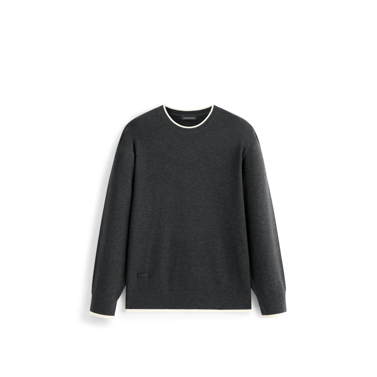 Men's Casual Contrast-Color Crewneck Knit Top