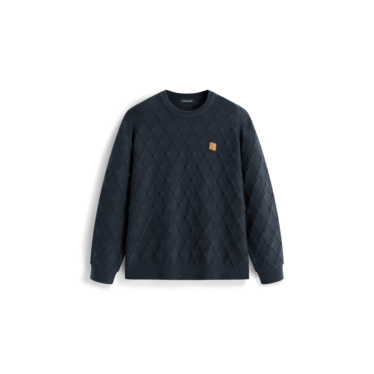 Men's Casual Diamond-Pattern 3D-Texture Knit Top