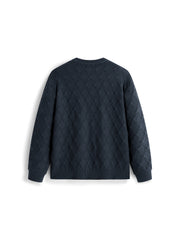 Men's Casual Diamond-Pattern 3D-Texture Knit Top