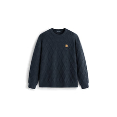 Men's Casual Diamond-Pattern 3D-Texture Knit Top