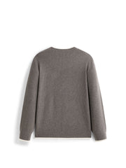 Men's Casual Contrast-Color Crewneck Knit Top