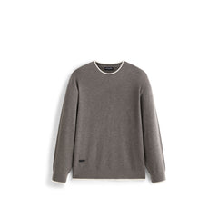 Men's Casual Contrast-Color Crewneck Knit Top