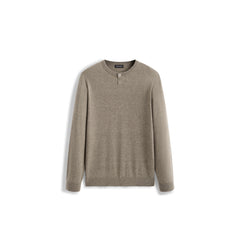 Men's Casual Solid Crewneck Wool-Blend Sweater
