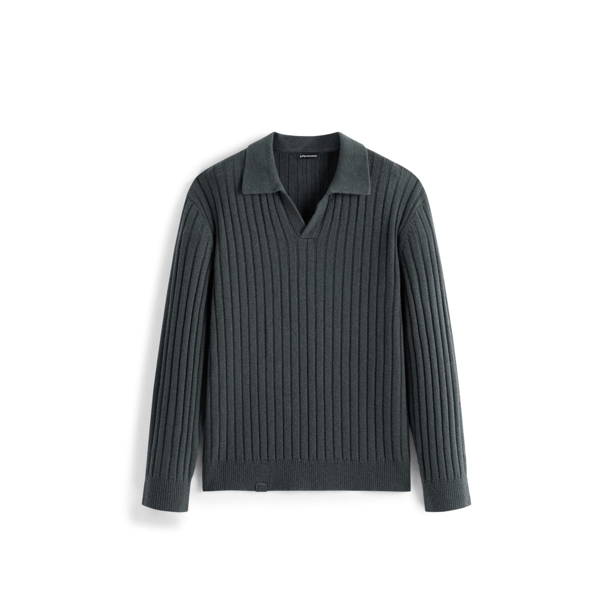 Men's Commuter Solid Ribbed-Texture Knit Top
