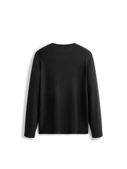 Men's Casual Solid Crewneck Wool-Blend Sweater