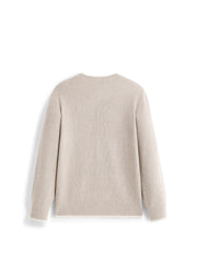 Men's Casual Contrast-Color Crewneck Knit Top