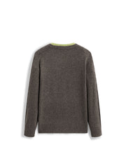Men's Casual Wool-Blend V-Neck Faux-Layer Knit Top