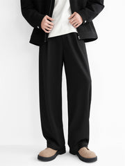 Men's Solid Straight Trousers