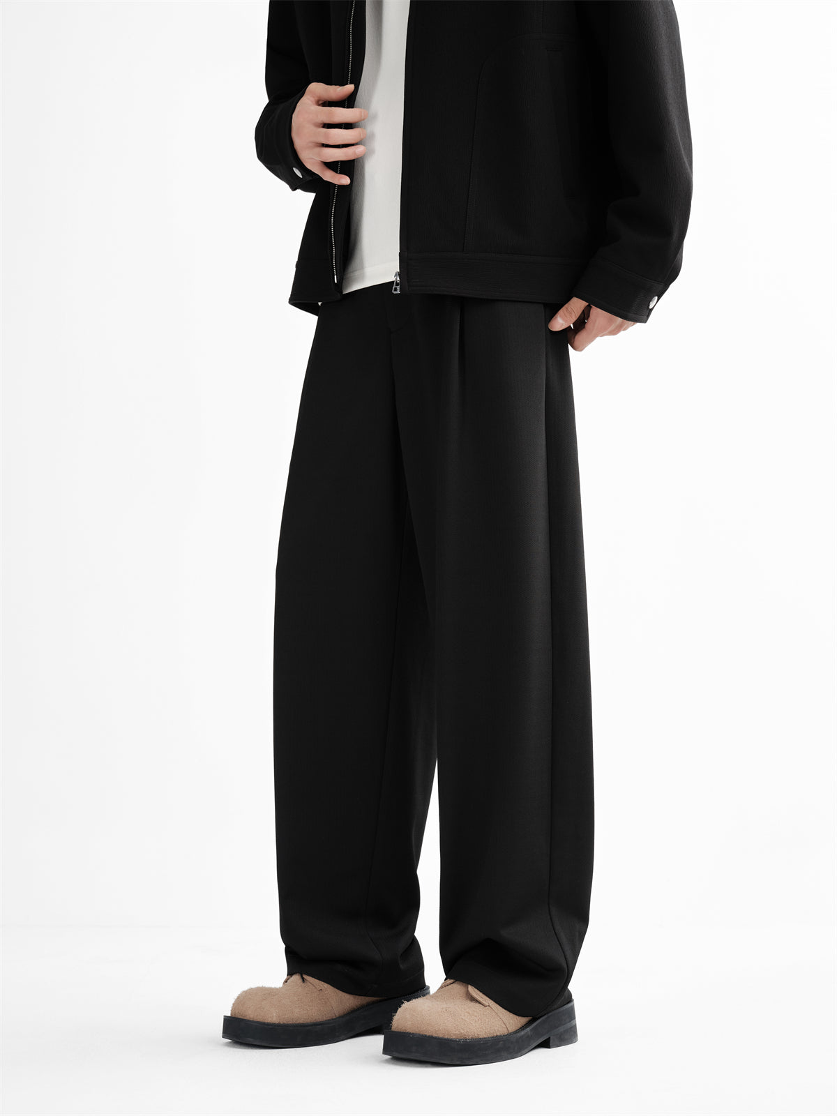 Men's Solid Straight Trousers