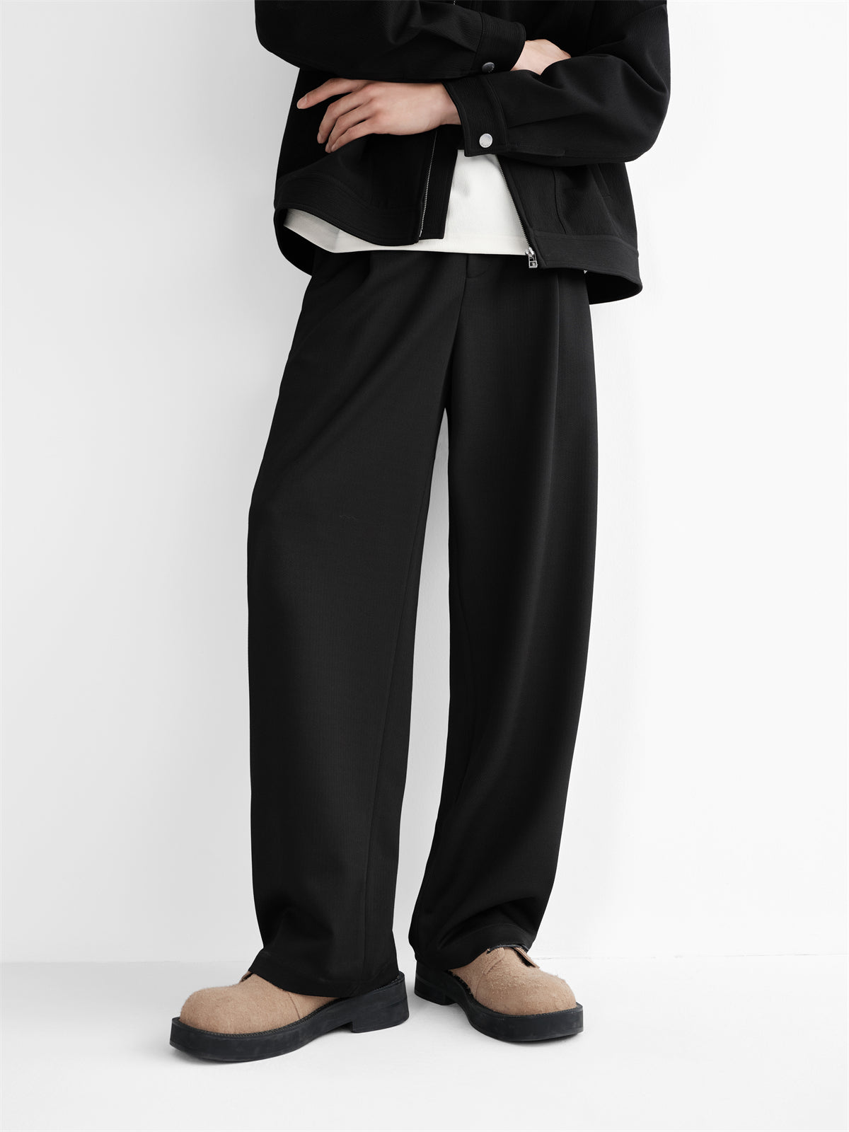 Men's Solid Straight Trousers