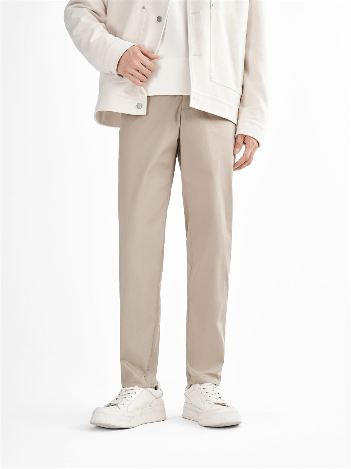 Men's Khaki Tapered Trousers