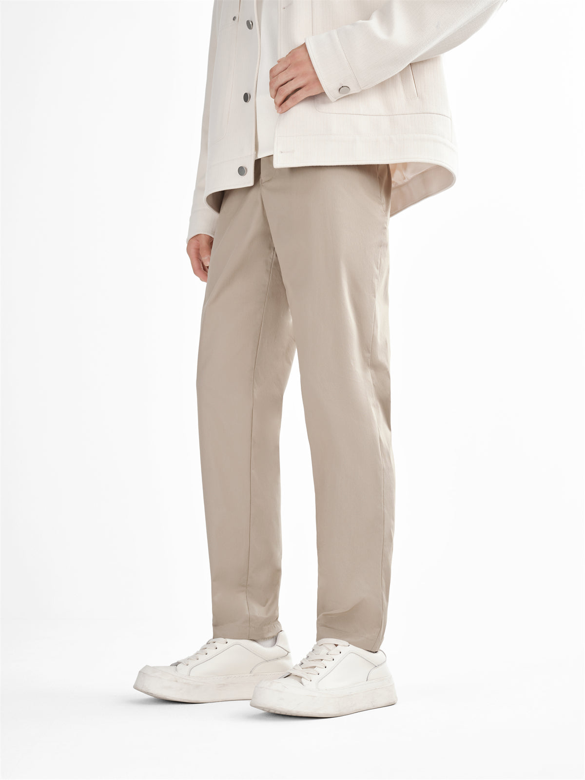 Men's Khaki Tapered Trousers