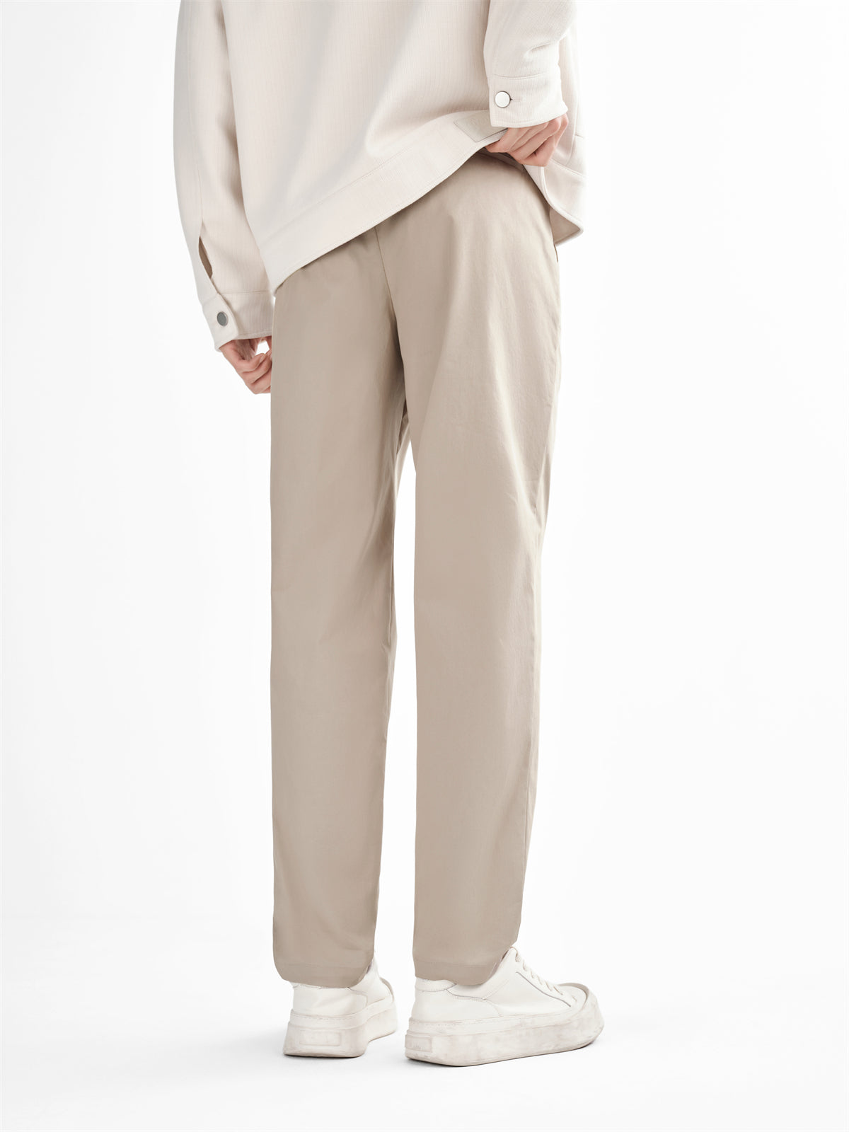 Men's Khaki Tapered Trousers