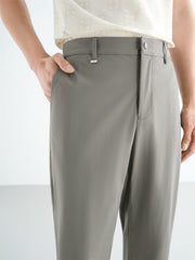 Men's Solid Cooling Cropped Pants