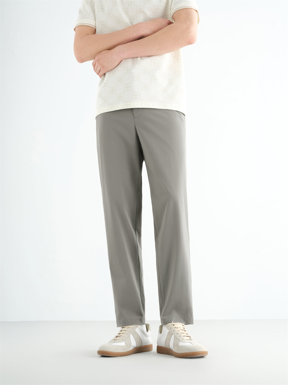 Men's Solid Cooling Cropped Pants