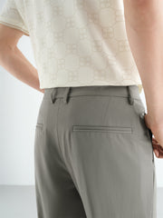 Men's Solid Cooling Cropped Pants