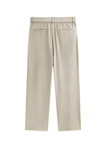 *US Final Sale* Men's Fleece-Lined Wide-Leg Suit Pants with Belt