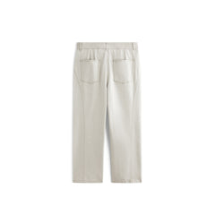 Men's Casual Straight-Leg Denim-Look White Pants