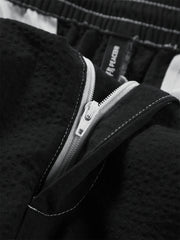Men's Color-Stitch Seersucker Shorts