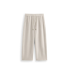 Men's Casual Solid Drawstring Elastic-Waist Brushed-Soft Pants