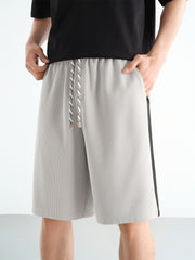 Men's Textured Shorts with Drawstring Waist
