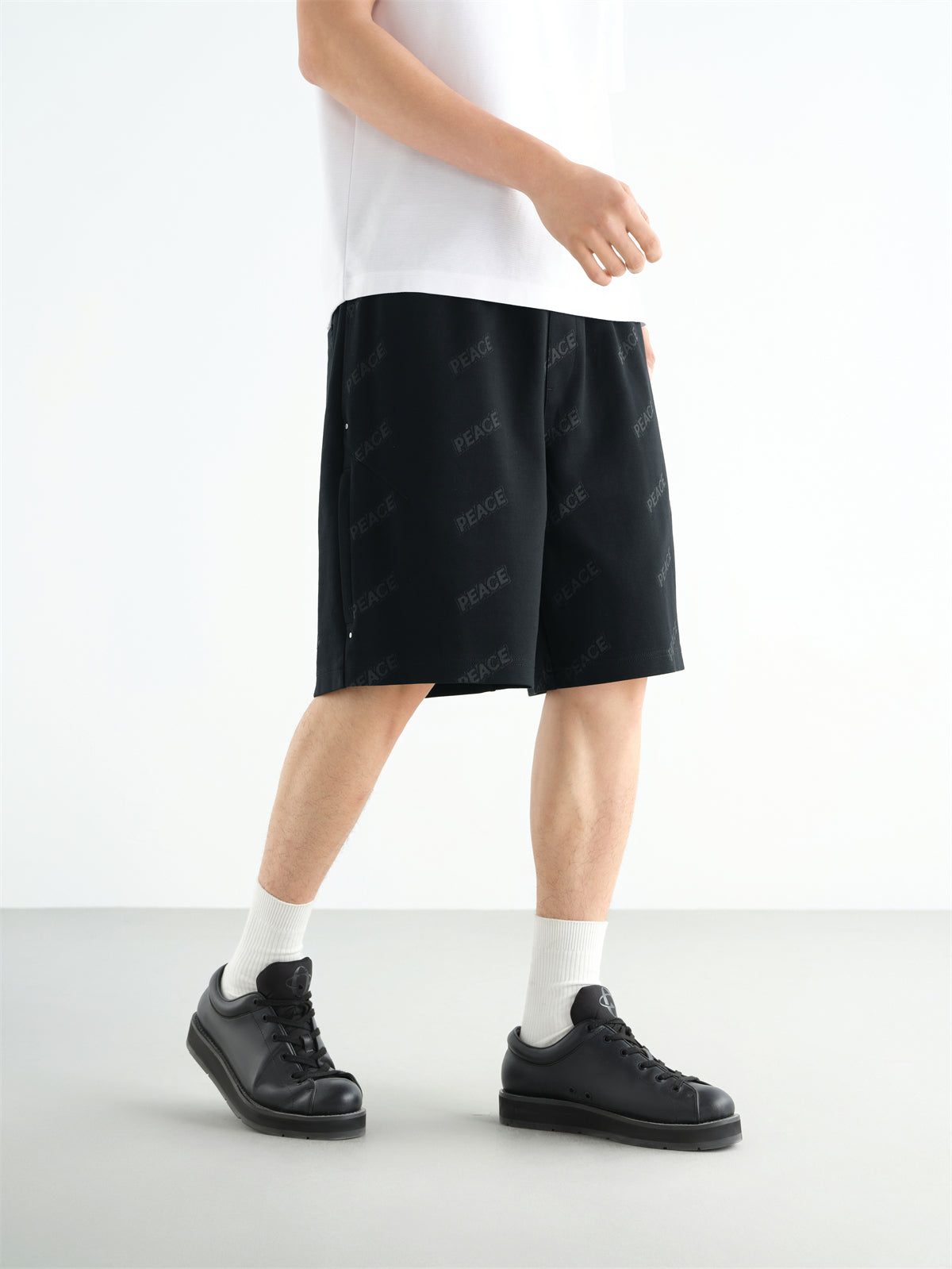Men's Allover Letter Jacquard Shorts
