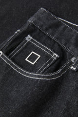 Men's Topstitched Tapered Jeans