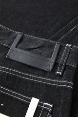 Men's Topstitched Tapered Jeans