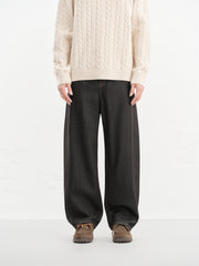 Men's Vintage Washed Jeans with Contrast Topstitching