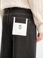 Men's Vintage Washed Jeans with Contrast Topstitching