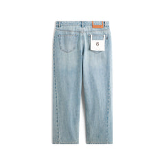 Men's Lightweight Washed Straight-Leg Jeans
