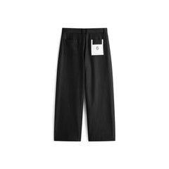 Men's Black Wide-Leg Denim Pants