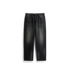 Men's Casual Solid Vintage-Wash Jeans