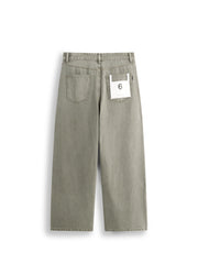 Men's Vintage Light Grey Denim Studded Jeans