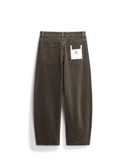 Men's Casual Brown 100% Cotton Curved-Leg Pants