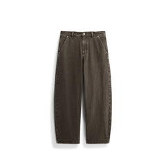 Men's Casual Brown 100% Cotton Curved-Leg Pants