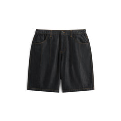 Men's Denim Shorts with Stitching Details
