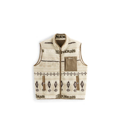 Men's Casual Geometric-Pattern Fleece Vest