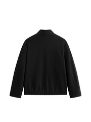 Men's Casual Solid Knit Stand-Collar Jacket