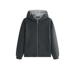Men's Casual Structured Knit Hooded Jacket