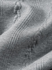 Men's Old Money Style Cable-Knit Jacket