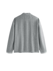 Men's Old Money Style Cable-Knit Jacket