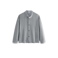 Men's Old Money Style Cable-Knit Jacket
