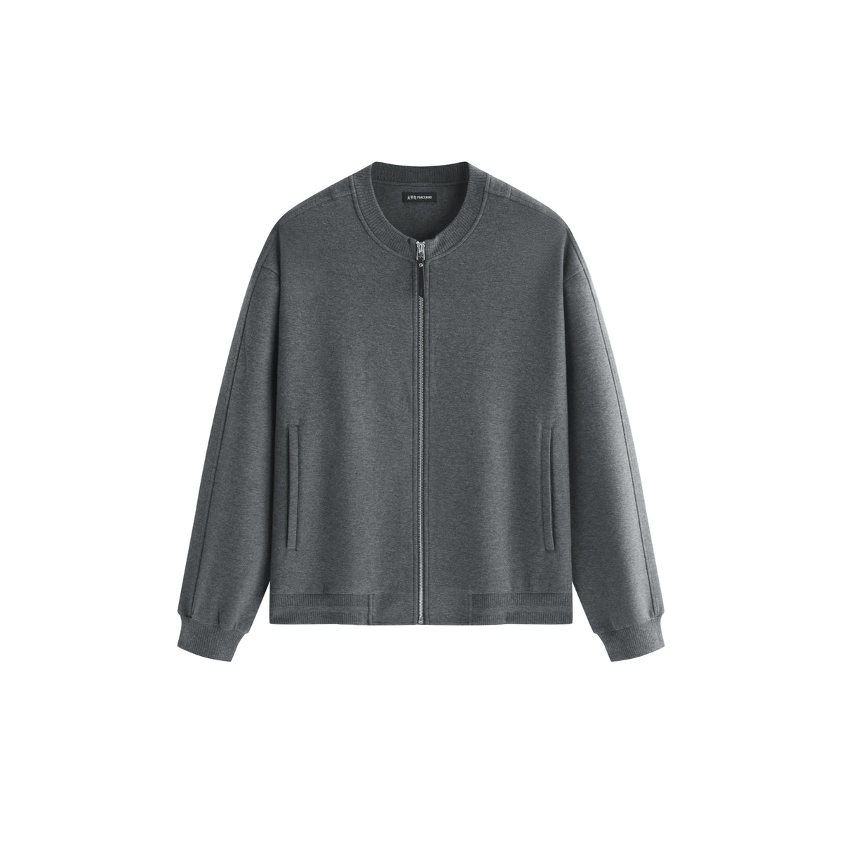 Men's Casual Knit Crewneck Jacket