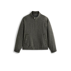Men's Commuter Herringbone Harrington Wool Jacket