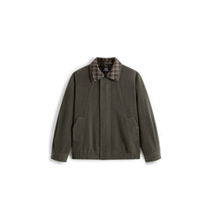 Men's Commuter Wool-Blend Plaid-Collar Jacket