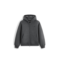 Men's Casual Jacquard Fleece Hooded Jacket