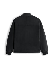 Men's Casual Black Stand Collar Jacket
