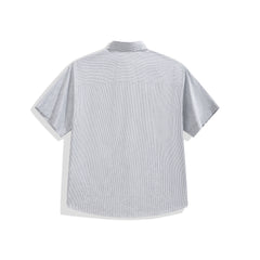 Men's Striped Shirt with Letter Print