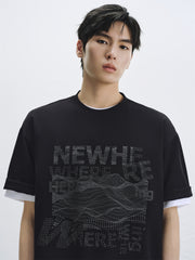 Men's Oversized T-Shirt with Graphic Print